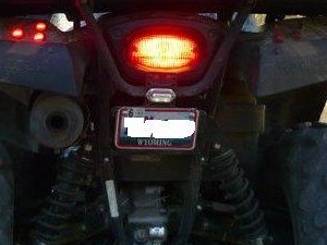 Kawasaki Brute Force LED License Plate Bracket